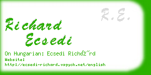 richard ecsedi business card